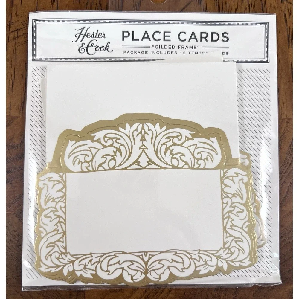11 Packs Hester & Cook 12 Name Place‎ Cards Die Cut Gilded Frame HC065 132 Total